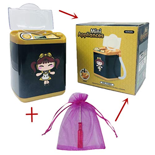 FORLADY Mini aparato para niños Lavadora Juguete Simulación Limpieza automática Lavadora Maquillaje eléctrico Cepillo Limpiar