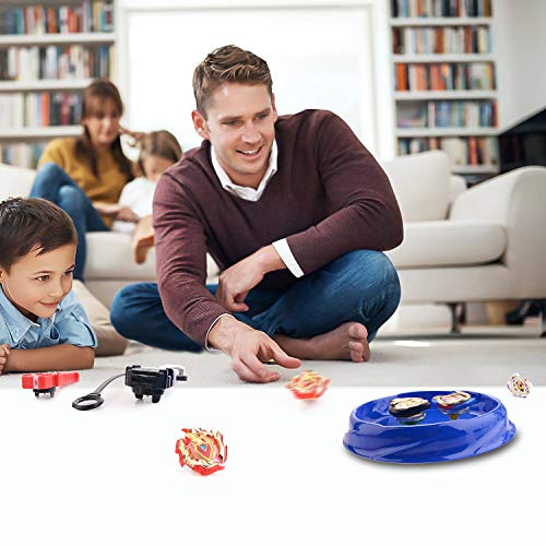 FORMIZON 4 Pcs Gyro Burst, Conjuntos de Metal de Gyro Spinning Fusión 4D, Modelo Lanzador de Aceleración Gyro, Regalo para Niños