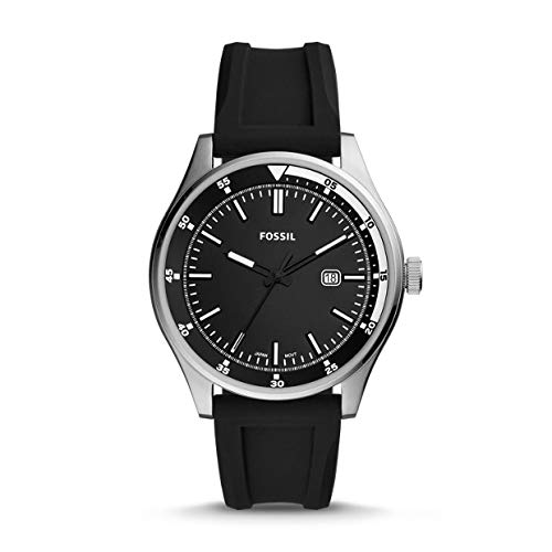 Fossil Reloj Analógico para Hombre de Cuarzo con Correa en Silicona FS5535