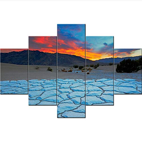 Foto Parco nazionale della Valle della Morte, California Dipinti 5 pannelli Canvas Wall Art Home Decor per soggiorno Lienzo de pintura