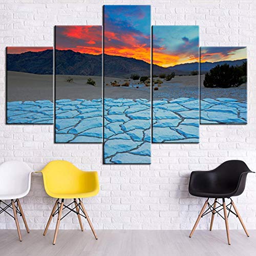Foto Parco nazionale della Valle della Morte, California Dipinti 5 pannelli Canvas Wall Art Home Decor per soggiorno Lienzo de pintura