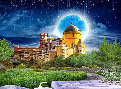Fotomurales Tela de seda Castillo de los sueños, hermoso país de las hadas Papel Pintado Decoración de Pared Murales Pegatina decorativos adhesivos 3d moderna de Diseno Fotográfico