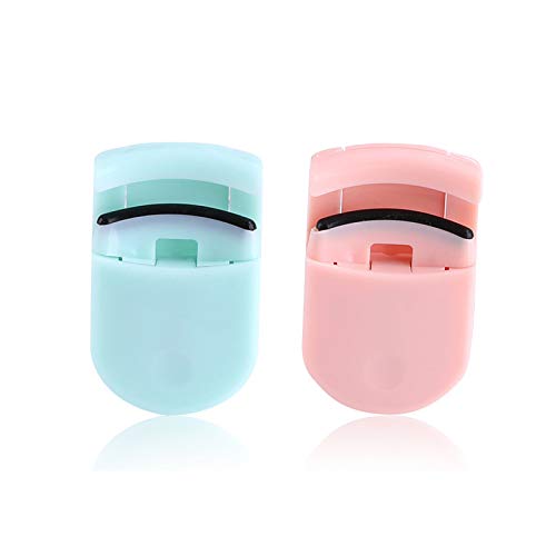 Fransande - Rizador de pestañas portátil, 2 piezas, rizador de pestañas natural, rizador de pestañas de silicona, rizador de pestañas