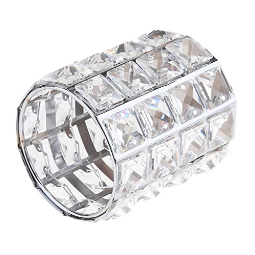 freneci Cristal Sólido Maquillaje Pinceles Titular Copa Organizador Cosmético Herramientas Peine Caso - Plata