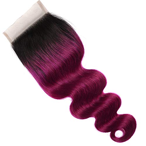FRTG 10A Ombre 1B / Purple # Body Wave El Cabello Humano Brasileño Teje,18