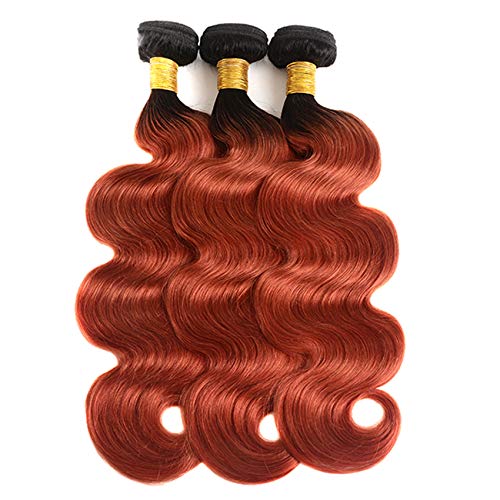 FRTG Extensiones De La Onda del Cuerpo del Cabello Humano Peruano De 10A 1B / 350# Ombre,24