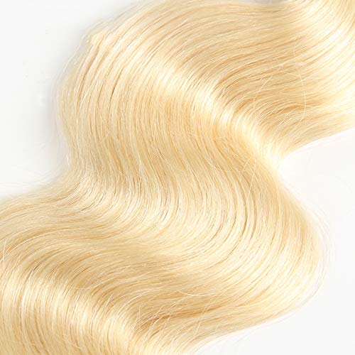 FRTG Onda del Cuerpo Rubio Claro 613# Cabello Humano Brasileño Armadura Real Brasileña del Cabello,12