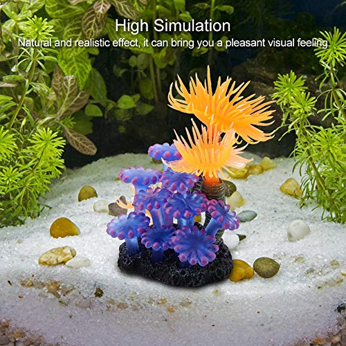 FTVOGUE Acuario de Silicona Artificial Coral Mar Anémona Fish Tank Paisaje Decoración