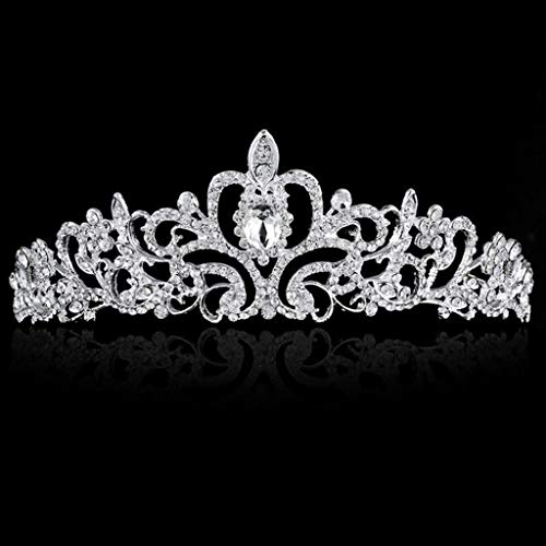 Fugift - Diadema con peine y cristales sintéticos, ideal para bodas, fiestas, banquetes, bailes de graduación y coronas, para novias y damas de honor