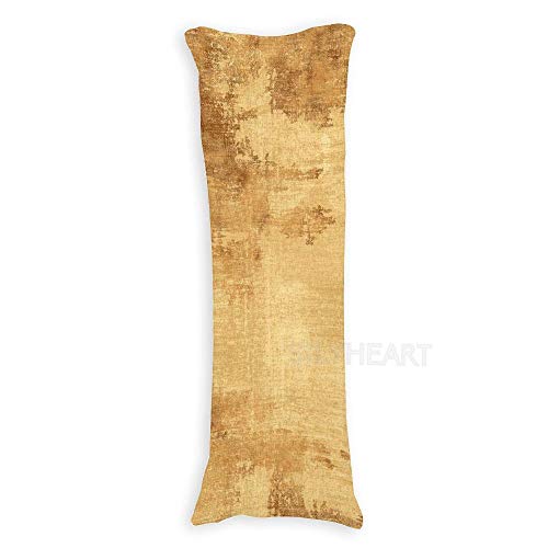 Funda de almohada para el cuerpo, color marrón claro, textura de Wilmington Blender Vintage rústico cabina, funda de almohada súper suave con cremallera oculta, 20 x 137 cm de largo