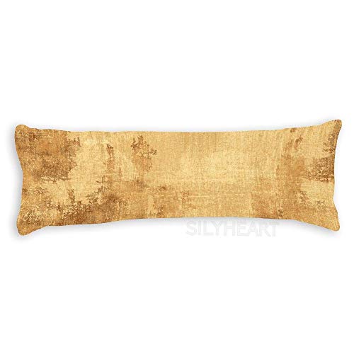 Funda de almohada para el cuerpo, color marrón claro, textura de Wilmington Blender Vintage rústico cabina, funda de almohada súper suave con cremallera oculta, 20 x 137 cm de largo