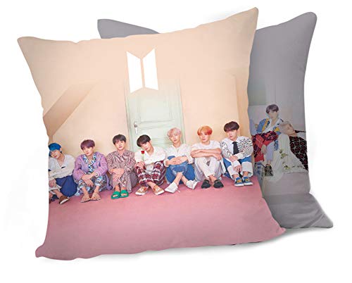 Funda de cojín de LLGL-EU KPOP Bangtan para chicos Love Yourself: fundas de almohada de doble cara diferentes diseños para coche, sofá, dormitorio, salón The Army, 04, 40 x 40 cm