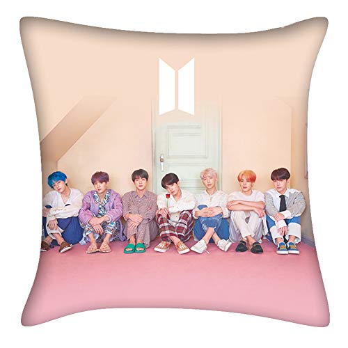 Funda de cojín de LLGL-EU KPOP Bangtan para chicos Love Yourself: fundas de almohada de doble cara diferentes diseños para coche, sofá, dormitorio, salón The Army, 04, 40 x 40 cm