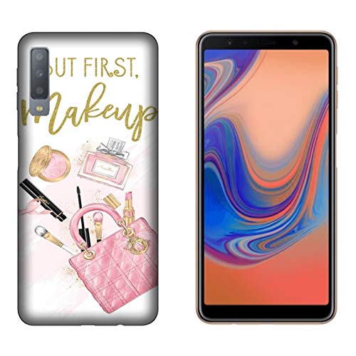 Funda Galaxy A7 (2018) Carcasa Samsung Galaxy A7 (2018) amo el maquillaje antes del truco / Cubierta en TPU Silicona / Cover Antideslizante Antideslizante Antiarañazos Resistente a golpes Protectora