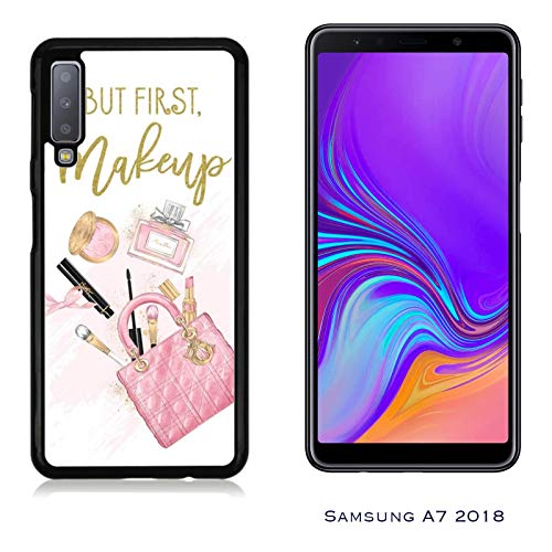 Funda Galaxy A7 (2018) Carcasa Samsung Galaxy A7 (2018) amo el maquillaje antes del truco / Cubierta en TPU y aluminio / Cover Antideslizante Antideslizante Antiarañazos Resistente a golpes Protector
