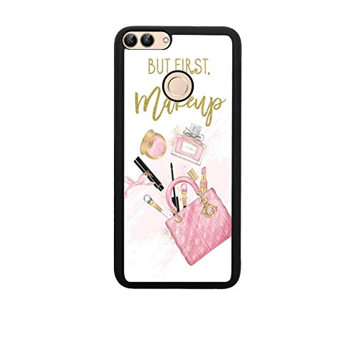 Funda P Smart 2018 Carcasa Huawei P Smart 2018 amo el maquillaje antes del truco / Cubierta en TPU y aluminio / Cover Antideslizante Antideslizante Antiarañazos Resistente a golpes Protectora Rígida