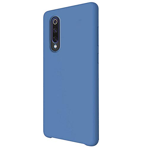 Funda para Xiaomi Mi 9/Mi 9 SE Teléfono Móvil Silicona Liquida Bumper Case y Flexible Scratchproof Ultra Slim Anti-Rasguño Protectora Caso (Blue, Xiaomi Mi 9)