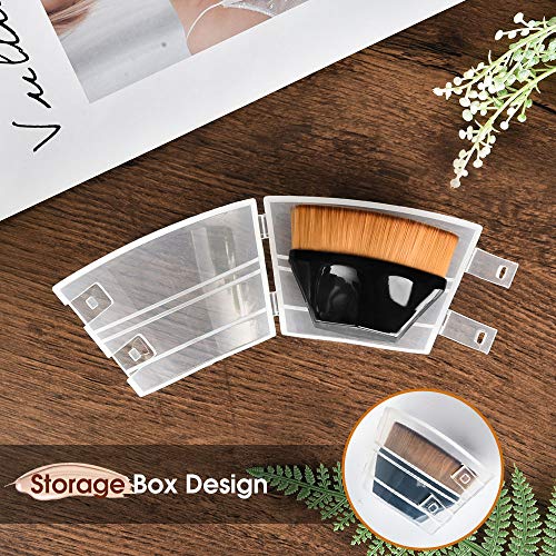 Fundación Brush Profesional, Brocha de Maquillaje, Pinceles de Maquillaje de Fundación Herramienta Cosmética, Soft de la Fibra Sintética, Fundación Líquida, BB Crema, Polvo Makeup y Sonrojo (Negro)