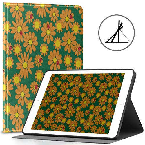 Fundas para iPad de 9,7 Pulgadas, pequeñas Flores de Margarita Beauty Fit 2018/2017 Cubierta de 5ta / 6ta generación para iPad de 9,7 Pulgadas También se Ajusta a iPad Air 2 / iPad Air Auto Wake/SL