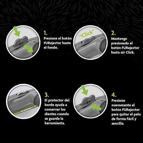 FURminator Undercoat deShedding Tool para gatos medianos y grandes de pelo corto