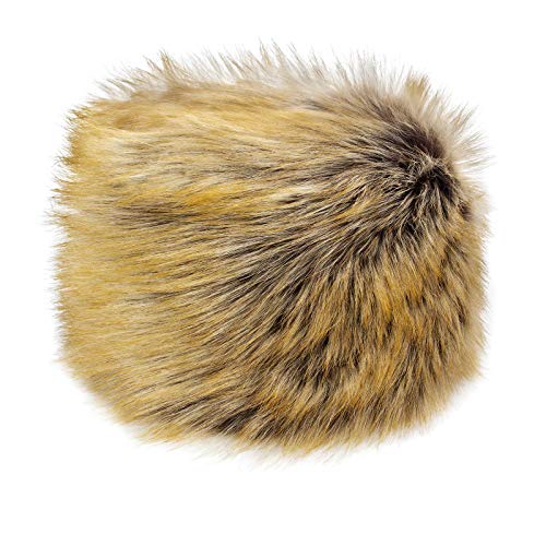 Futrzane Gorro de Mujer de Piel Cossack en Estilo Ruso (M, Zorro Rojo)