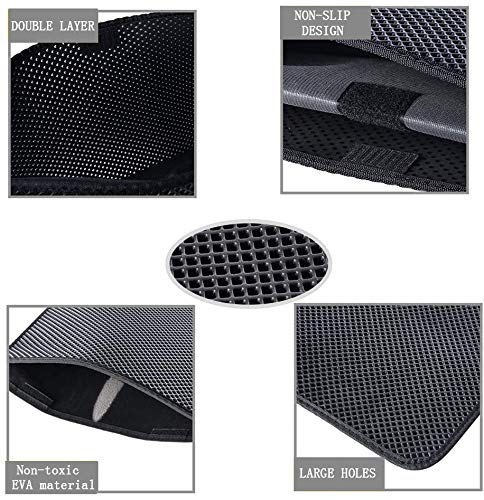 FXxswey Cat Litter Pad, Doble Capa Impermeable Alfombrilla Gato con, para Proteger el Suelo y la Alfombra (40 * 50cm)