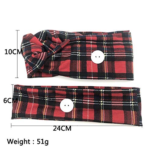 FZ FUTURE 2 Paquete de Entrenamiento Las Vendas con Botones para Titular Mask, Antideslizante - Sweat Bandas de Capilaridad de Pelo para Yoga Fitness Sports Correr, elástico Proteger Sus oídos,Verde