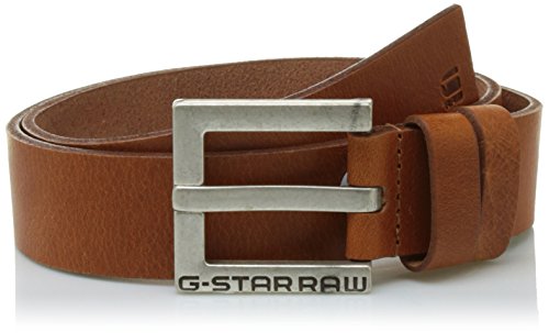 G-STAR RAW Duko Belt Cinturón, Marrón (Dk Cognac/antic Silver 8128), 110 para Hombre
