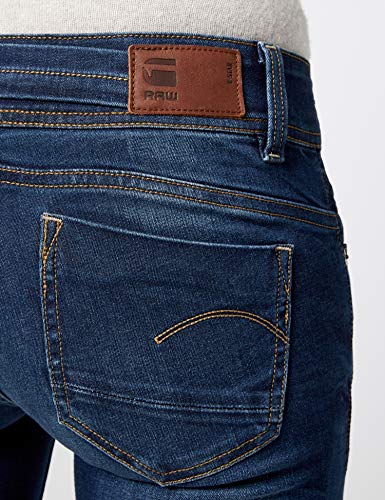 G-STAR RAW Midge Saddle Mid Waist Straight Vaqueros, Dk Aged 6553-89, 33W / 34L para Mujer