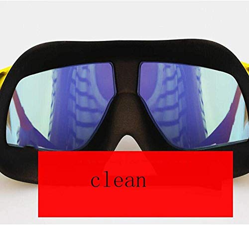 Gafas de natación adultos nadar contra la niebla ajustable gafas de visión clara de la correa con el 100% UV recubrimiento de protección puede ser utilizado por hombres y mujeres ( Color : Blue )