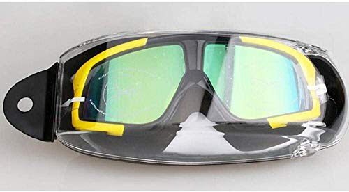 Gafas de natación adultos nadar contra la niebla ajustable gafas de visión clara de la correa con el 100% UV recubrimiento de protección puede ser utilizado por hombres y mujeres ( Color : Blue )