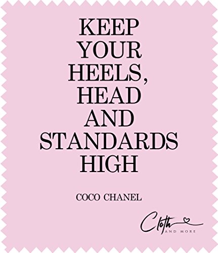 'Gamuza de microfibra "Coco Chanel – Gafas de limpieza Toalla 15 x 17,5 cm para la limpieza de pantallas, lente etc.