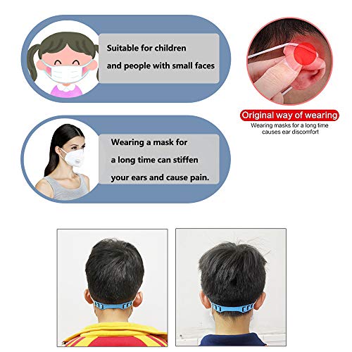 Gancho de extensión 10 Piezas para Mascarillas Prevenir el Dolor de Oído, Extensor de Correa de Máscara Hebilla de Extensión de Máscara Ajustable Gancho De Extensión