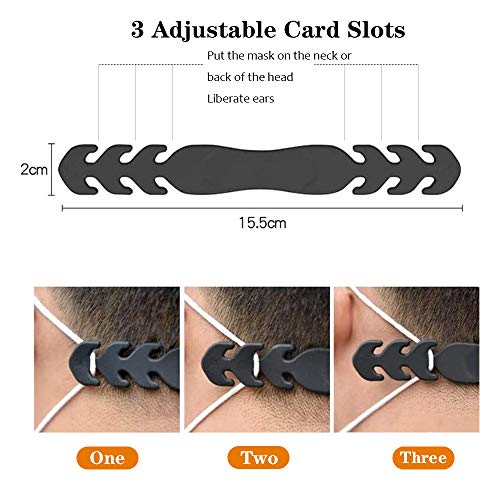 Gancho de extensión 10 Piezas para Mascarillas Prevenir el Dolor de Oído, Extensor de Correa de Máscara Hebilla de Extensión de Máscara Ajustable Gancho De Extensión
