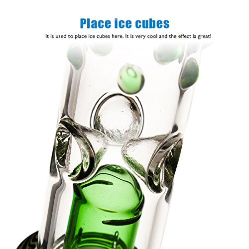 Ganchos de cristal para tubería de agua de 14,5 mm de altura, 32 cm de alto, 520 g de reciclaje, filtros de cristal para agua de cristal, pinzas de aceite para rig y cepillo de limpieza (1)