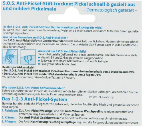 Garnier - Hautklar sos limpieza de espinillas, paquete de 3 (3 x 10 ml)