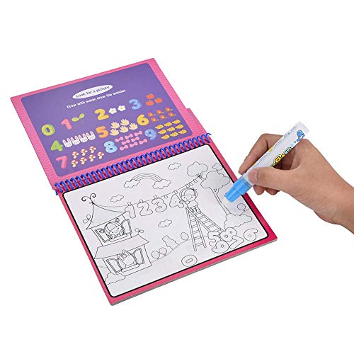 Garosa Coloring Book Water Drawing Pintura Mat Board con Magic Pen Doodle para niños Dibujo de Arte Early Educational Toys(Journey)