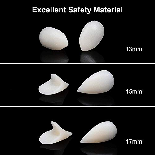 GEEK UP 3 Pares de Colmillos de Dientes de Vampiro, decoración de dentaduras postizas para Cosplay de Fiesta de Halloween con Adhesivo de pellets para Regalos de Fiesta de Disfraces de Halloween