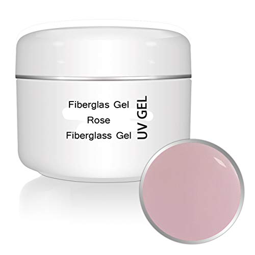 Gel de fibra de vidrio UV ROSA CLARO 30 ml INCL. JUEGO DE CEPILLOS 3 piezas acabado gel de gel de construcción gel adhesivo