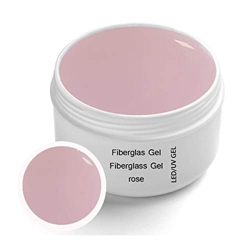Gel de fibra de vidrio UV ROSA CLARO 30 ml INCL. JUEGO DE CEPILLOS 3 piezas acabado gel de gel de construcción gel adhesivo