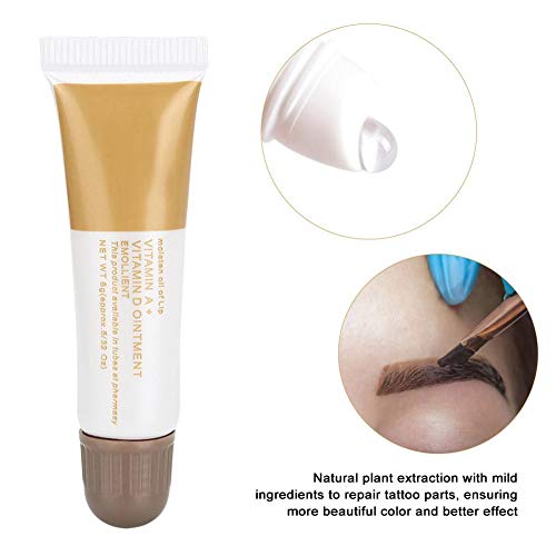 Gel de Reparación de Enfermería para Tatuajes, a & D Crema para el Cuidado Posterior del Tatuaje Antiescaras para Labios de Cejas, Gel de Reparación 5 Piezas(Color café AD aceite (5 piezas))