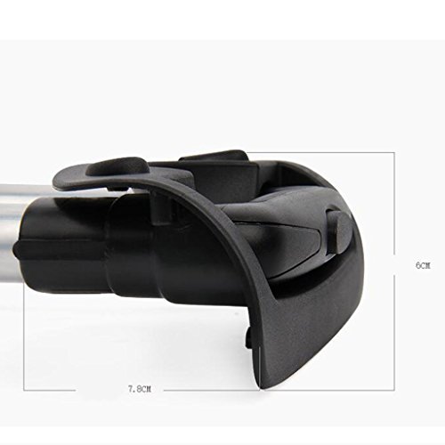 Gen‚rico Varilla de Maleta Caja de Recambio Varilla de Aleación De Aluminio Accesorios - Negro-Dos Barras