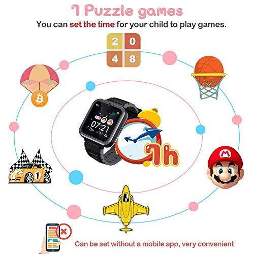 Genrics Reloj Inteligente niño, Smartwatch para Niños SOS Teléfono Música Cámara 7 Juegos para 3-12 Niño y Niña Regalo de cumpleaños, Soporta 4G/2G Tarjetas Micro SIM(Rosa)