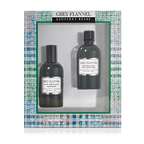 Geofrey Beene – Estuche Grey Flannel Eau de Toilette con vaporizador de 120 ml con loción para después del afeitado 120 ml