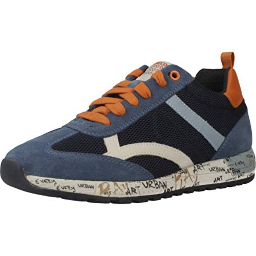 Geox J ALBEN Boy A, Zapatillas para Niños, Aul (Navy/Dk Orange C4218), 29 EU