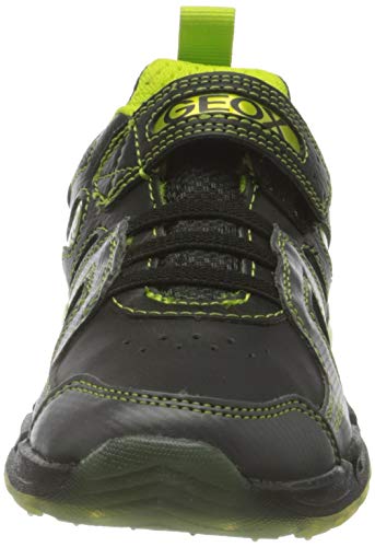 Geox J SPAZIALE Boy A, Zapatillas para Niños, Black/Lime, 28 EU