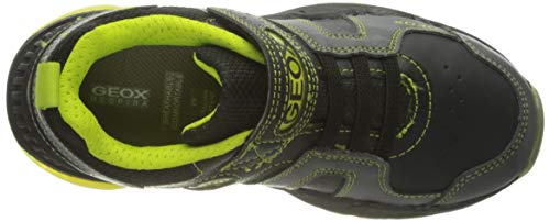 Geox J SPAZIALE Boy A, Zapatillas para Niños, Black/Lime, 28 EU