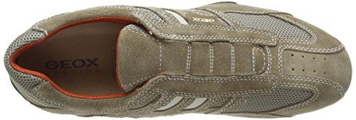 Geox Uomo Snake L, Zapatos para Hombre, Beige (Beige/Dk Orange C0845), 41 EU