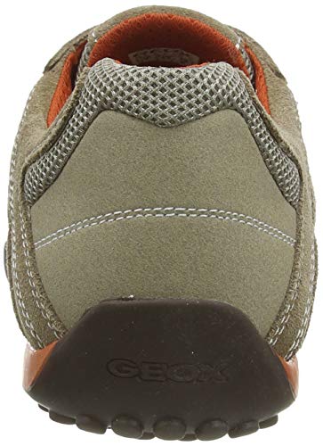 Geox Uomo Snake L, Zapatos para Hombre, Beige (Beige/Dk Orange C0845), 41 EU