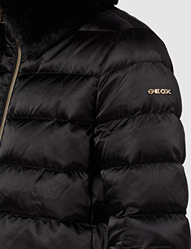 Geox W Chloo N Abrigo, Negro (Black F9000), 42 para Mujer